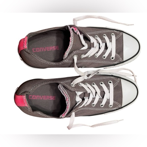 Converse Chuck Taylor Gray/Pink All Star Double Tongue Size 9 - Picture 8 of 10